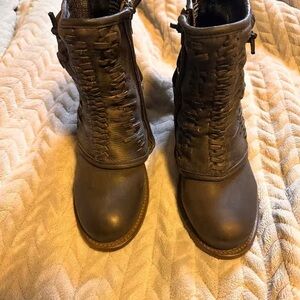 Freeloader Textured Brown Combat Boots